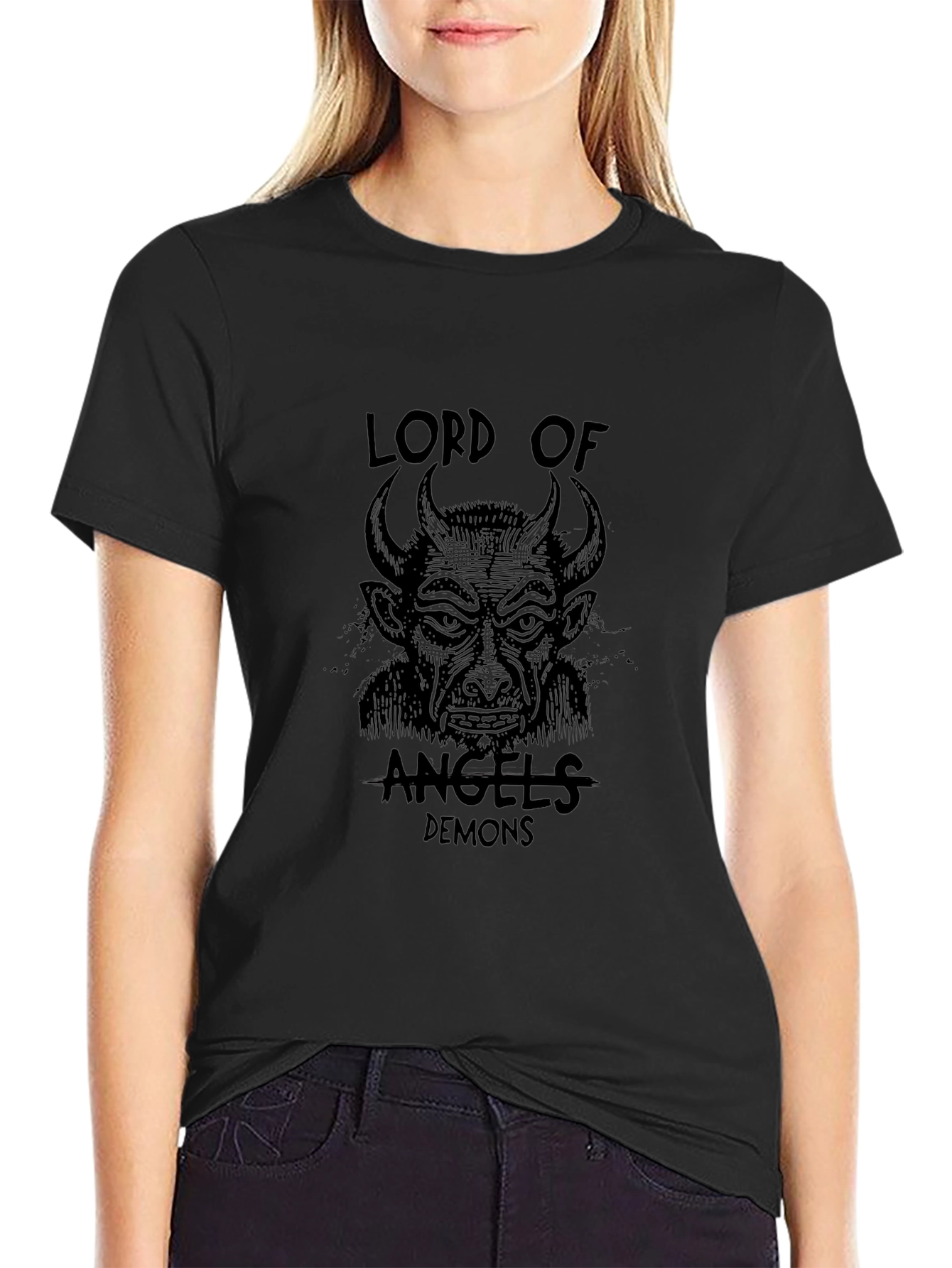 Lord of Angels & Demons Black Graphic Tee