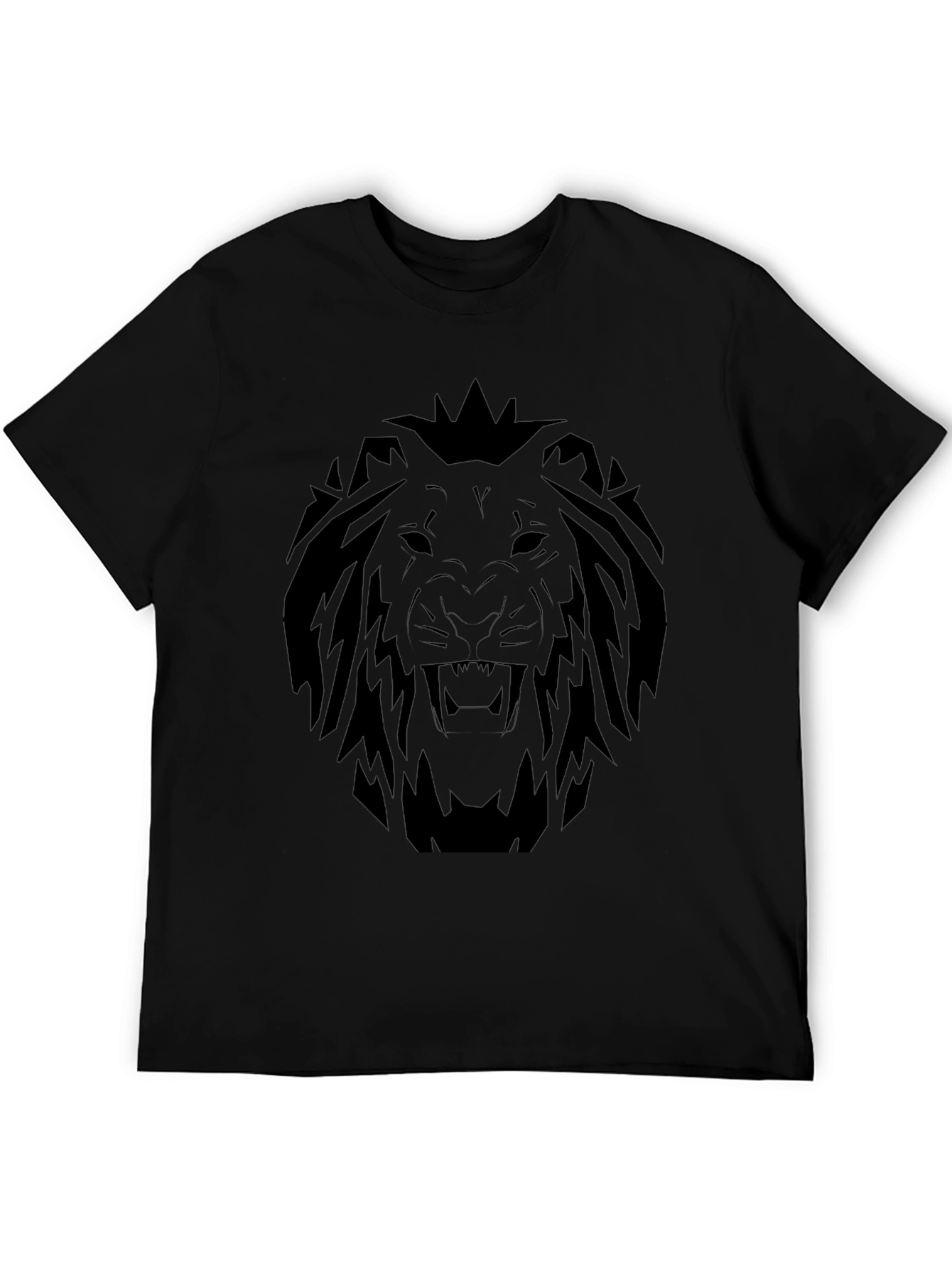 Lion Graphic T-Shirt - Bold Black Tee