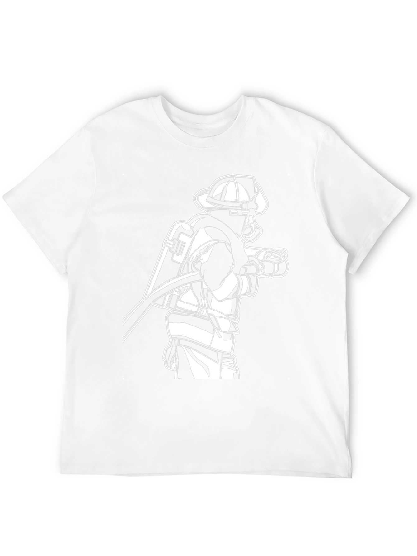 Firefighter Graphic Tee - Black Cotton Blend