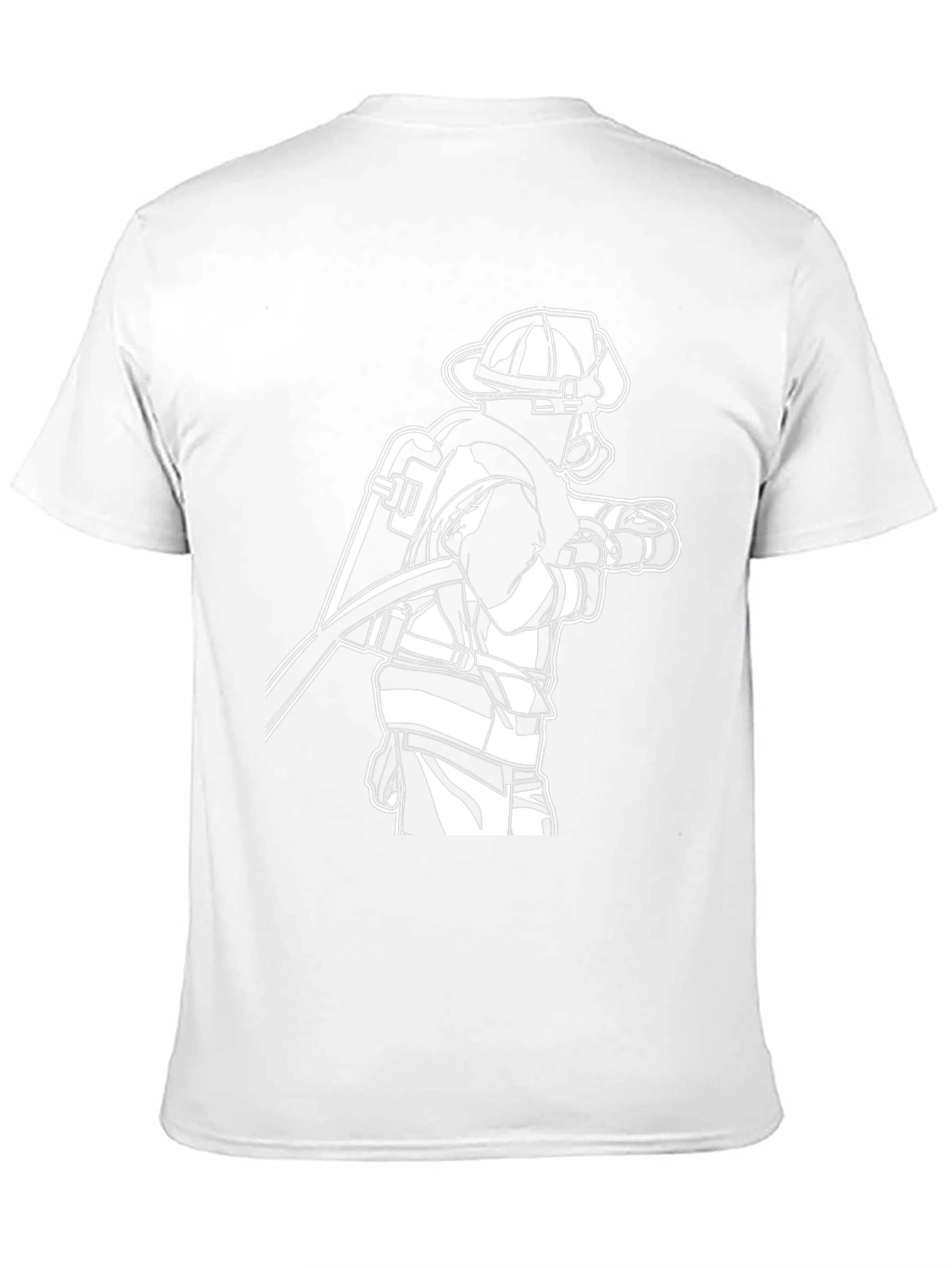 Firefighter Graphic Tee - Black Cotton Blend