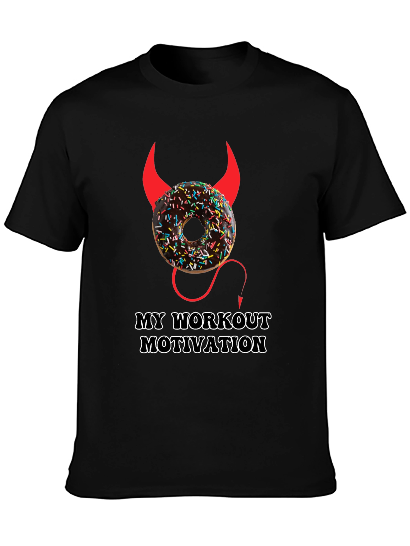 Workout Motivation Donut Devil Graphic T-Shirt