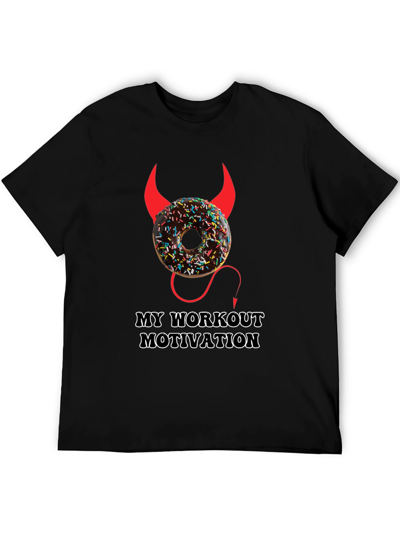Workout Motivation Donut Devil Graphic T-Shirt