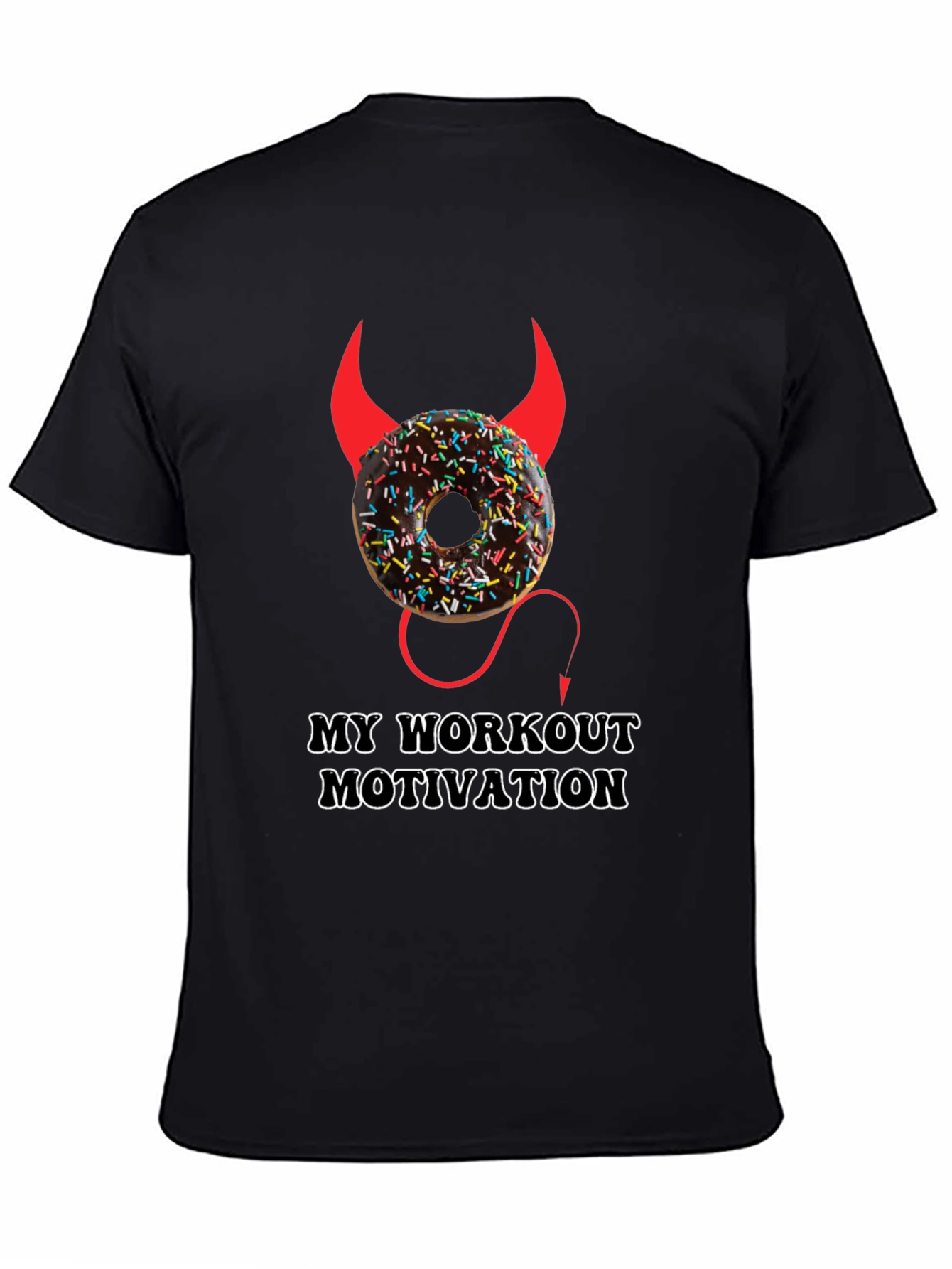Workout Motivation Donut Devil Graphic T-Shirt