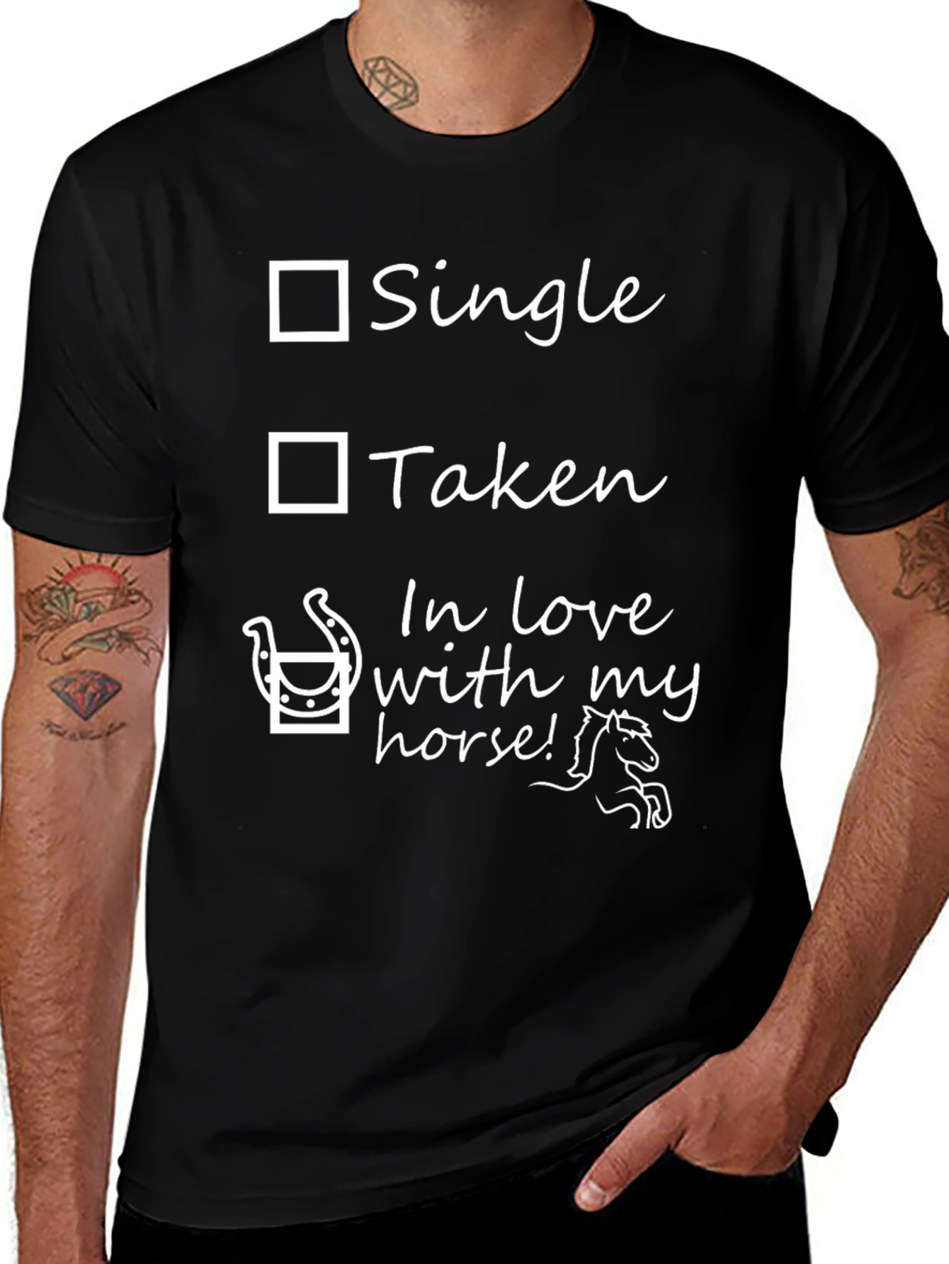 Horse Lover T-Shirt - Single Taken Horse!