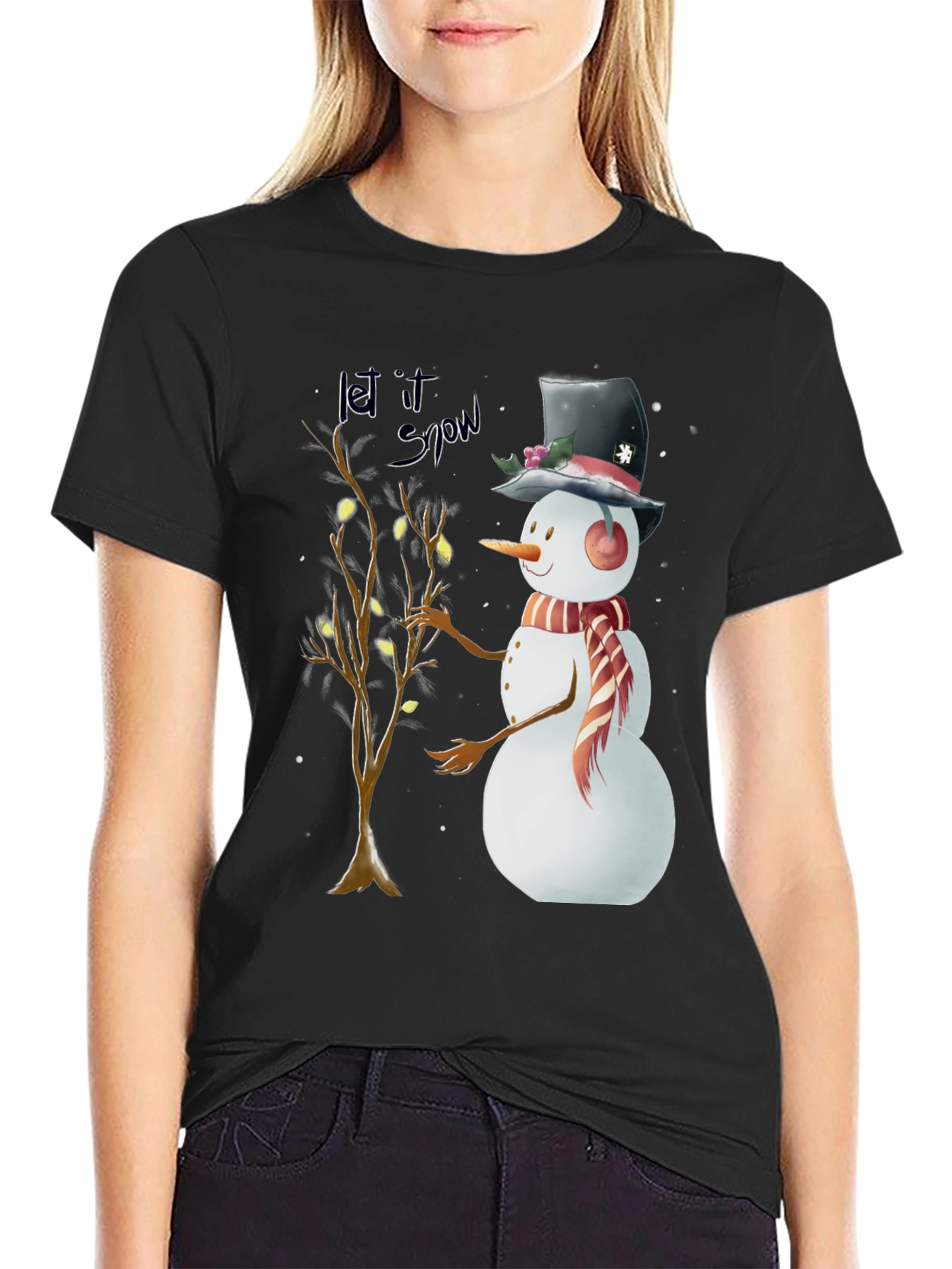 Festive Snowman Graphic Tee