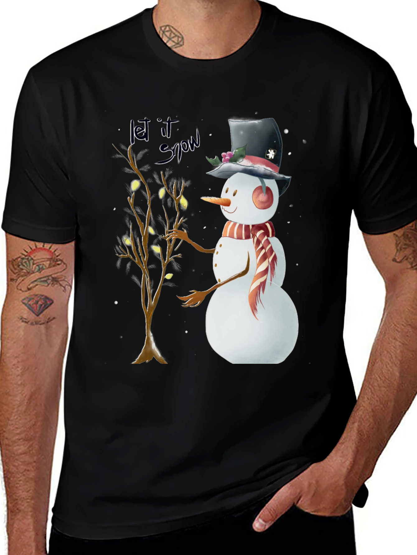 Festive Snowman Graphic Tee
