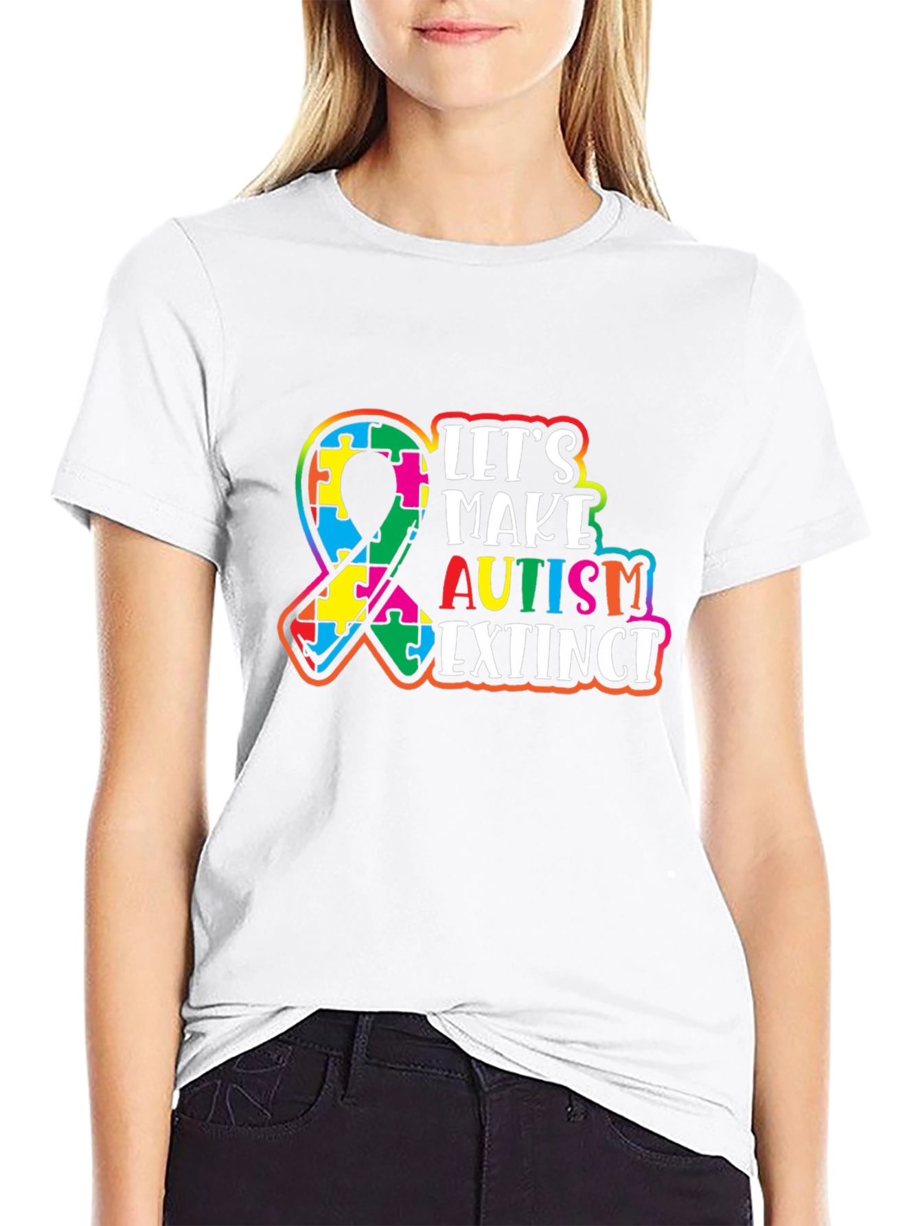 Autism Awareness Puzzle Ribbon T-Shirt