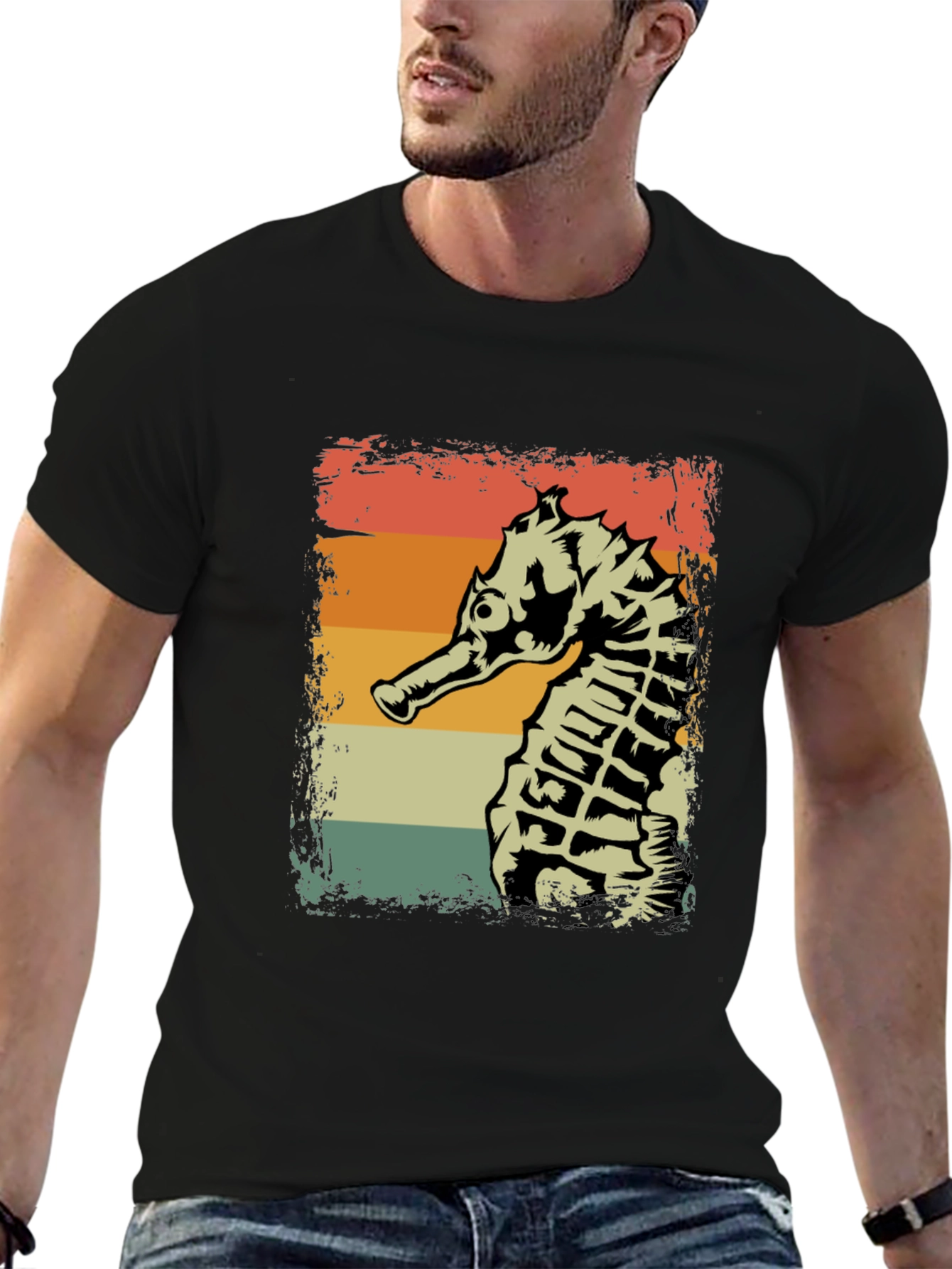 Retro Seahorse Graphic Tee