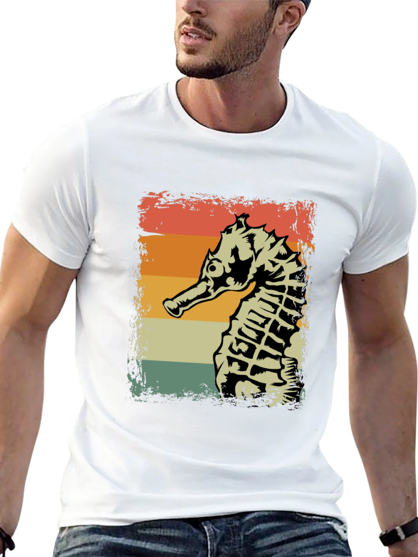 Retro Seahorse Graphic Tee