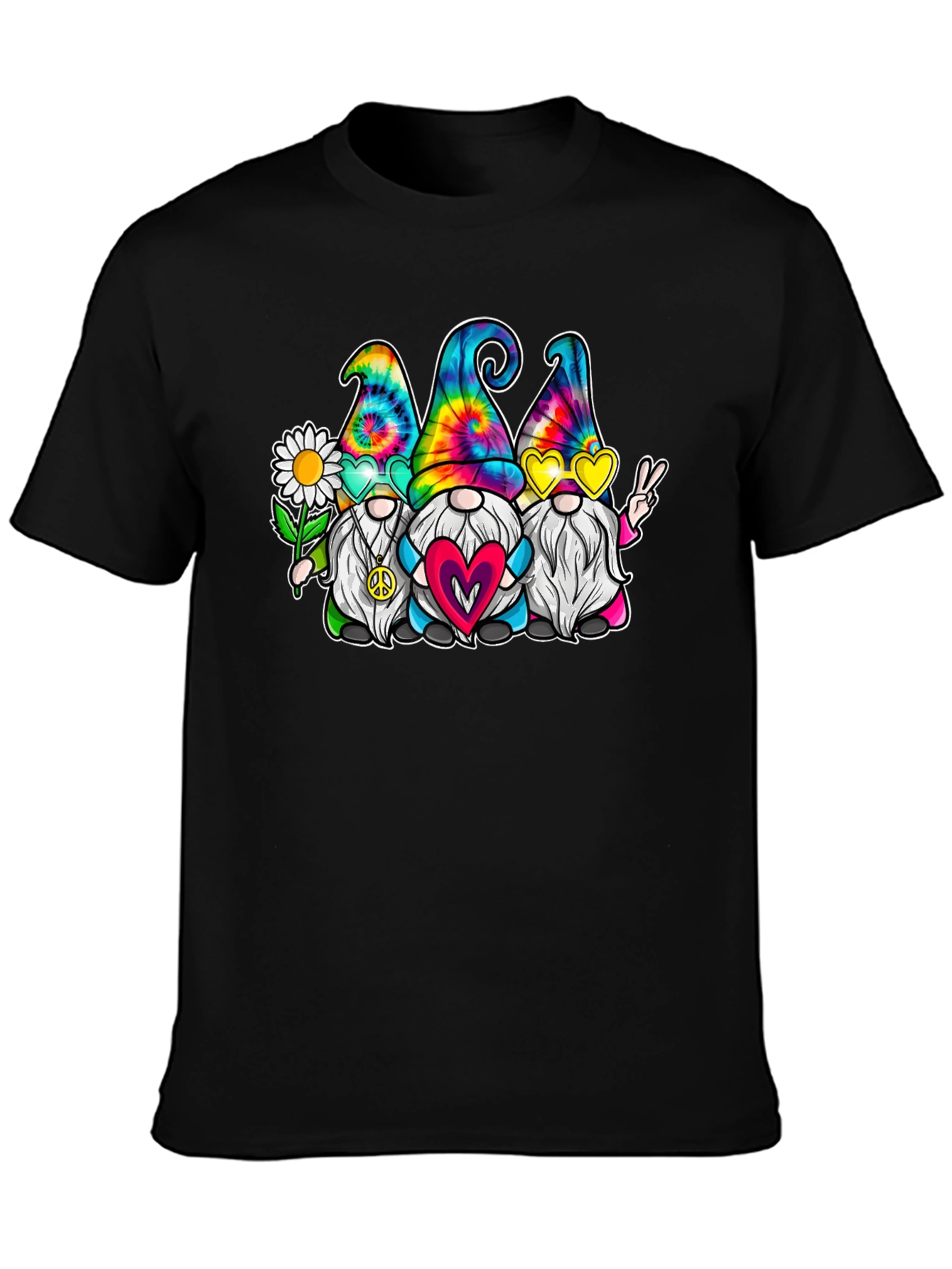 Tie Dye Gnome T-Shirt - Peace Love & Gnomes!
