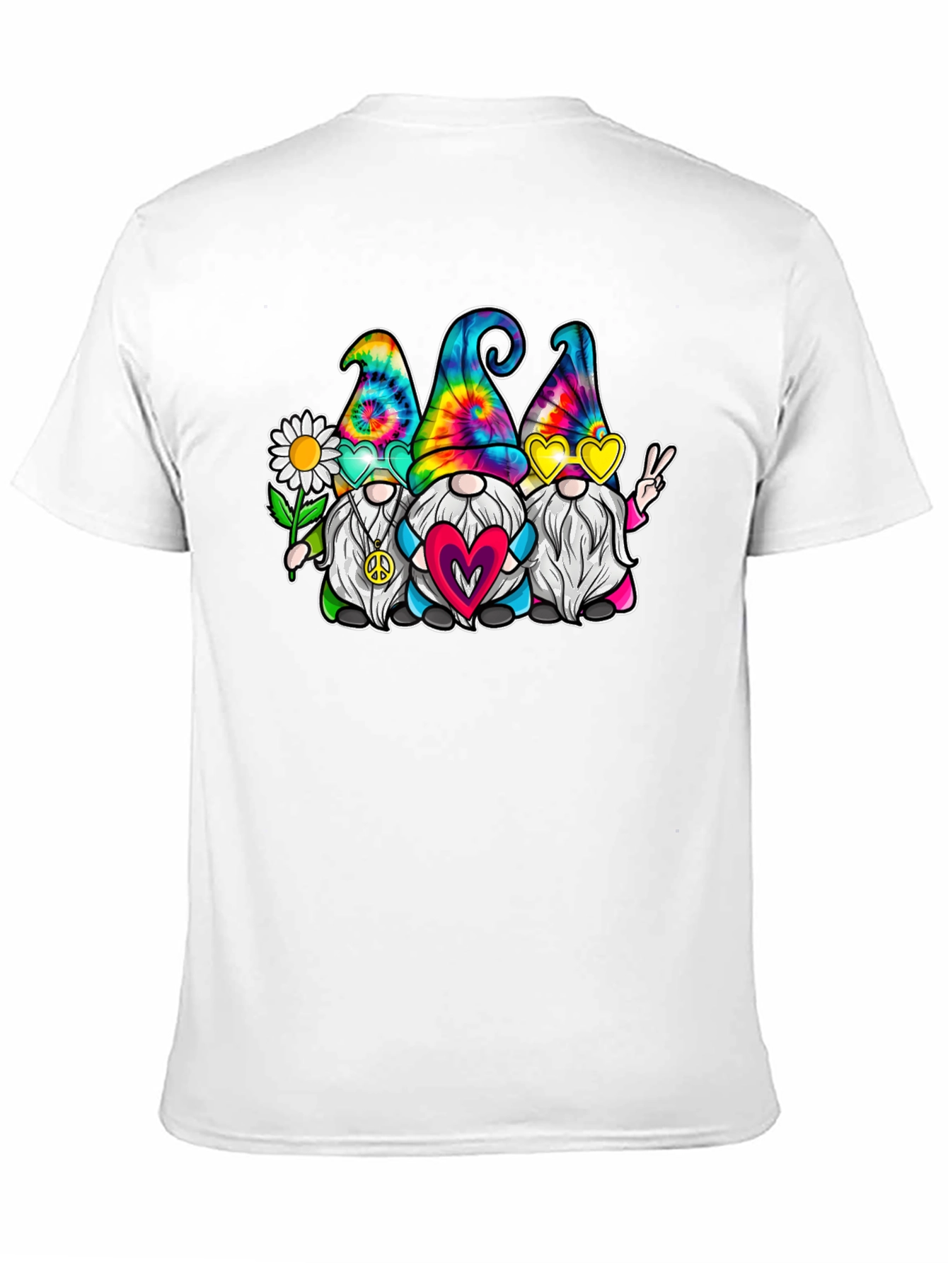 Tie Dye Gnome T-Shirt - Peace Love & Gnomes!