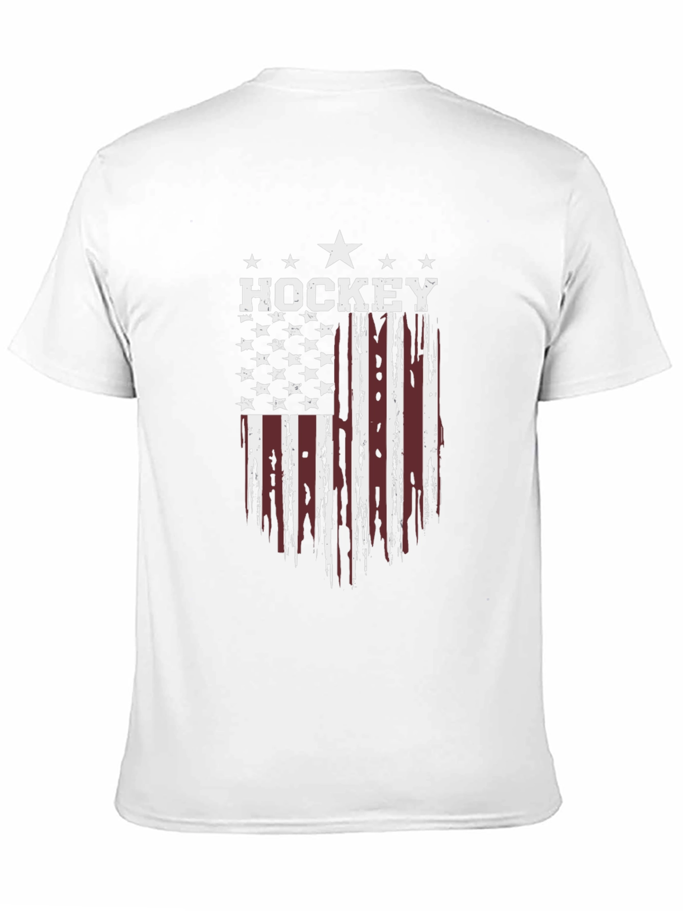 Hockey USA Flag Graphic Black T-Shirt