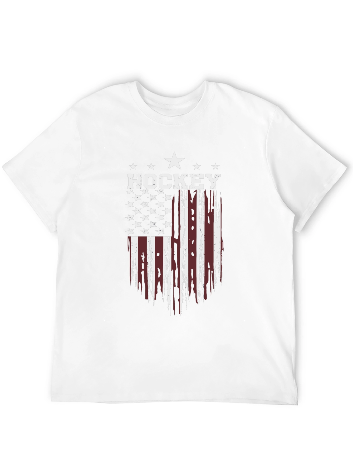 Hockey USA Flag Graphic Black T-Shirt
