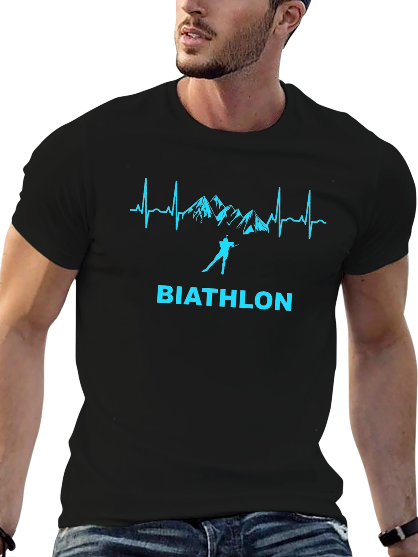 Biathlon Heartbeat Graphic Tee - Sport T-Shirt