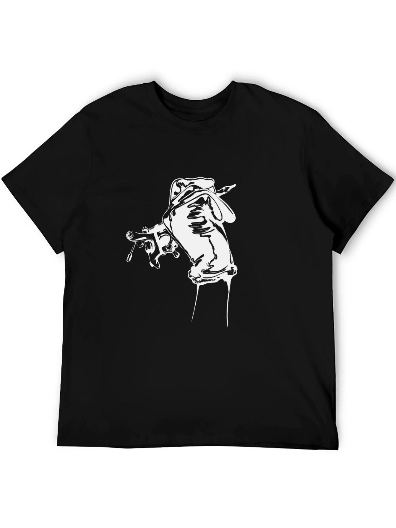 Tattoo Artist Graphic Tee - Black Cotton T-Shirt