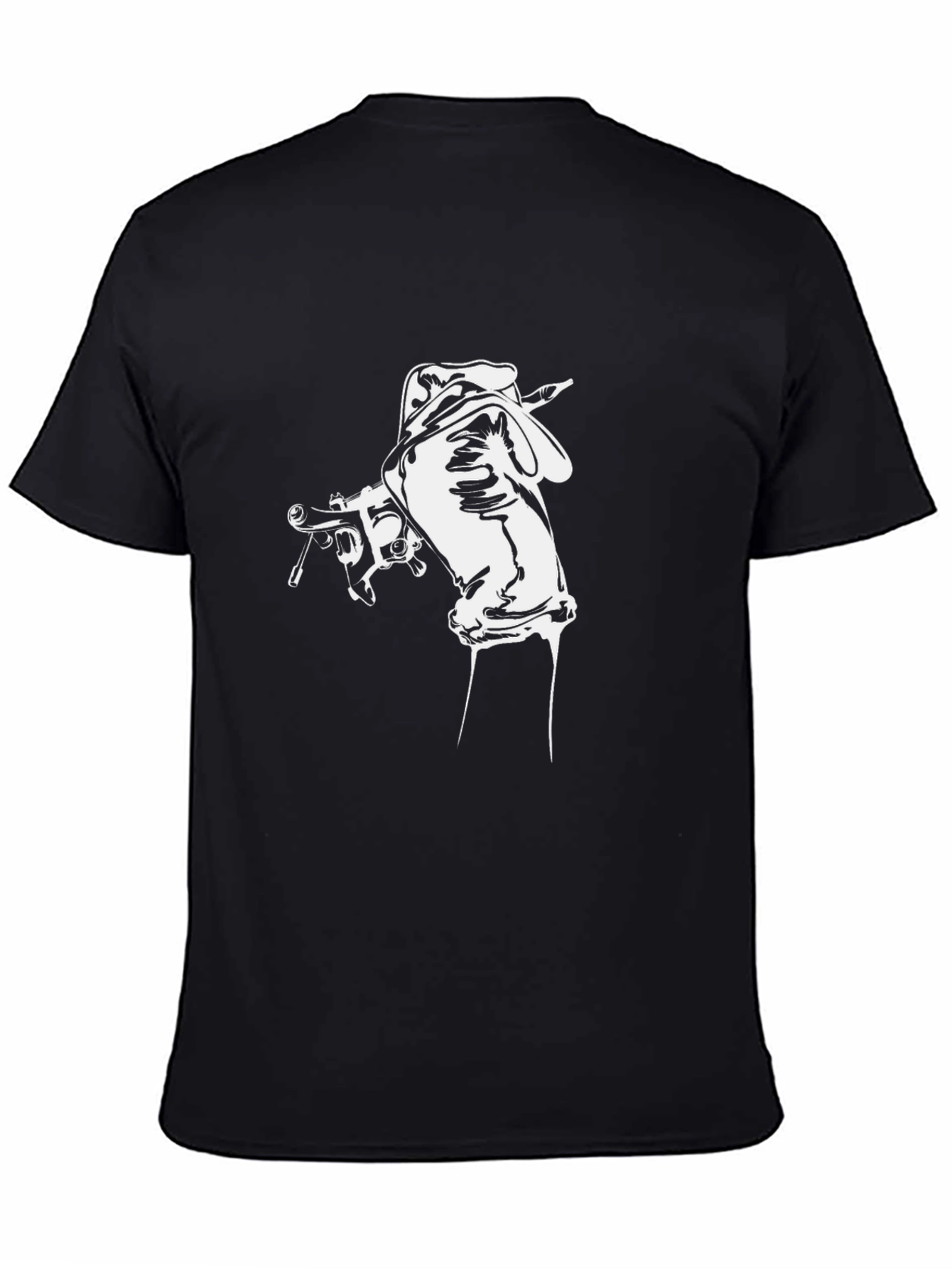 Tattoo Artist Graphic Tee - Black Cotton T-Shirt