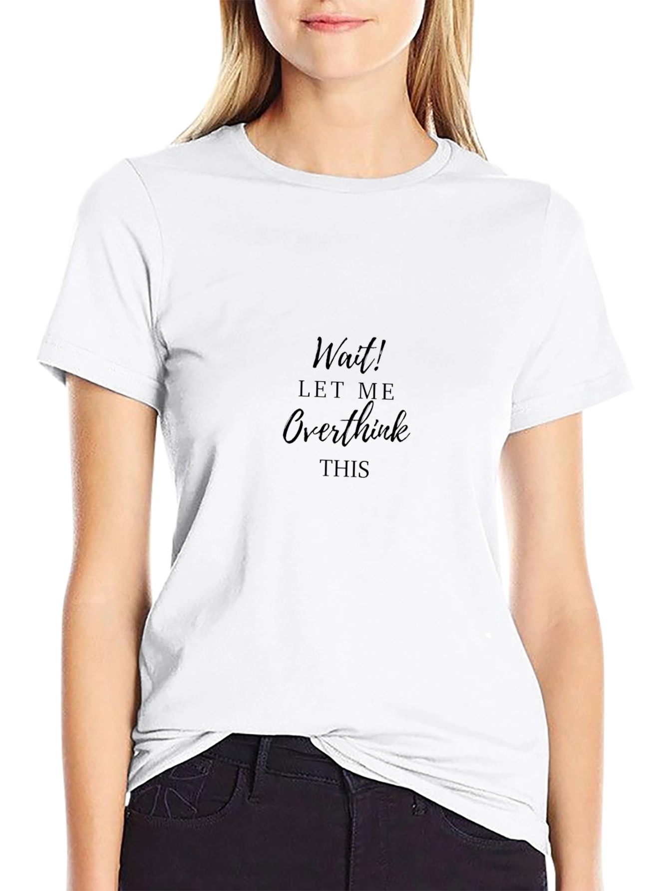 Overthinker Black Tee - Relaxed Fit Cotton T-Shirt