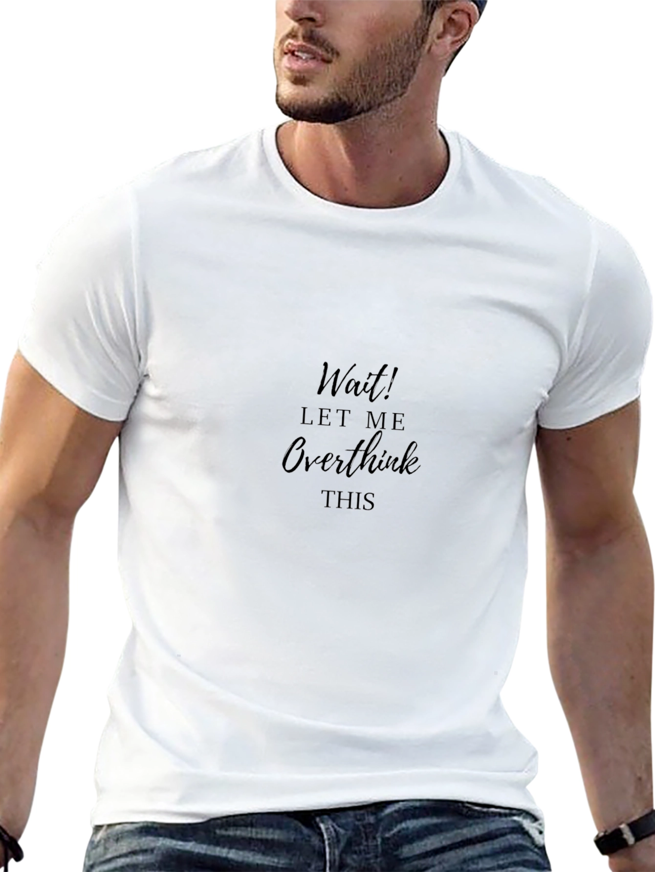 Overthinker Black Tee - Relaxed Fit Cotton T-Shirt