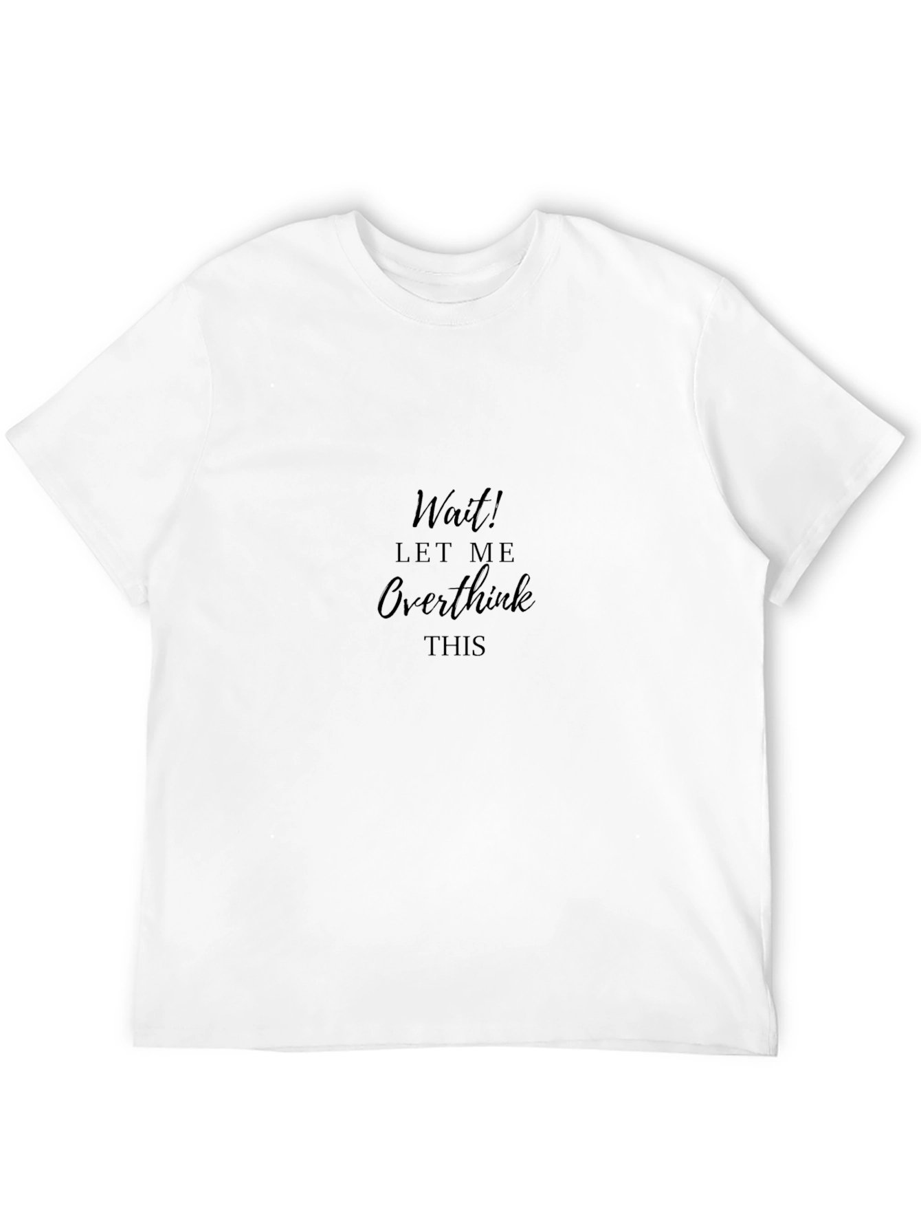 Overthinker Black Tee - Relaxed Fit Cotton T-Shirt