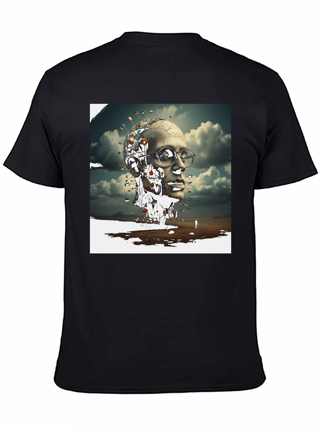 Surreal Headscape Graphic Tee - Modern Art T-Shirt