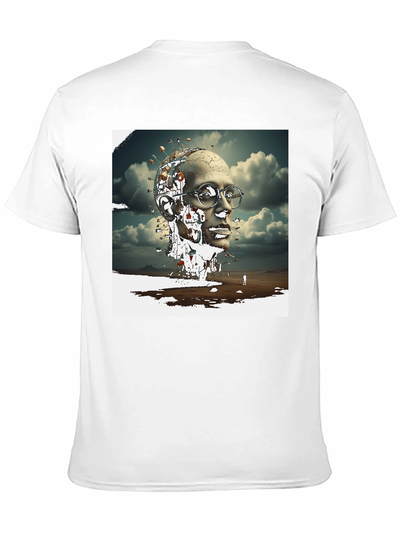 Surreal Headscape Graphic Tee - Modern Art T-Shirt