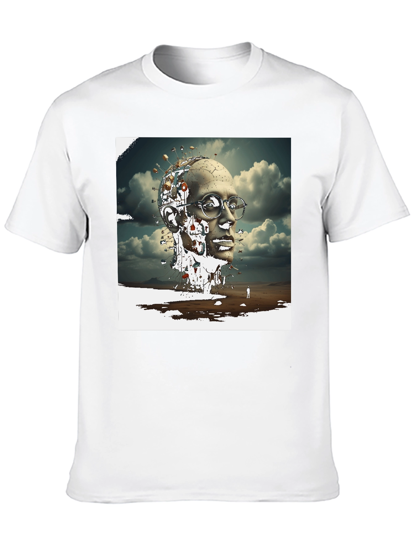 Surreal Headscape Graphic Tee - Modern Art T-Shirt