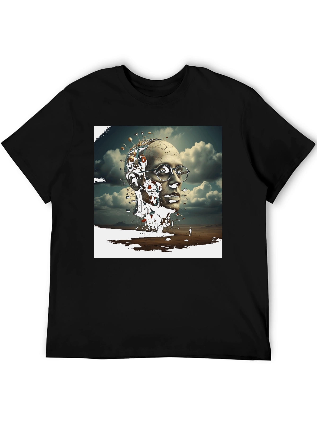 Surreal Headscape Graphic Tee - Modern Art T-Shirt