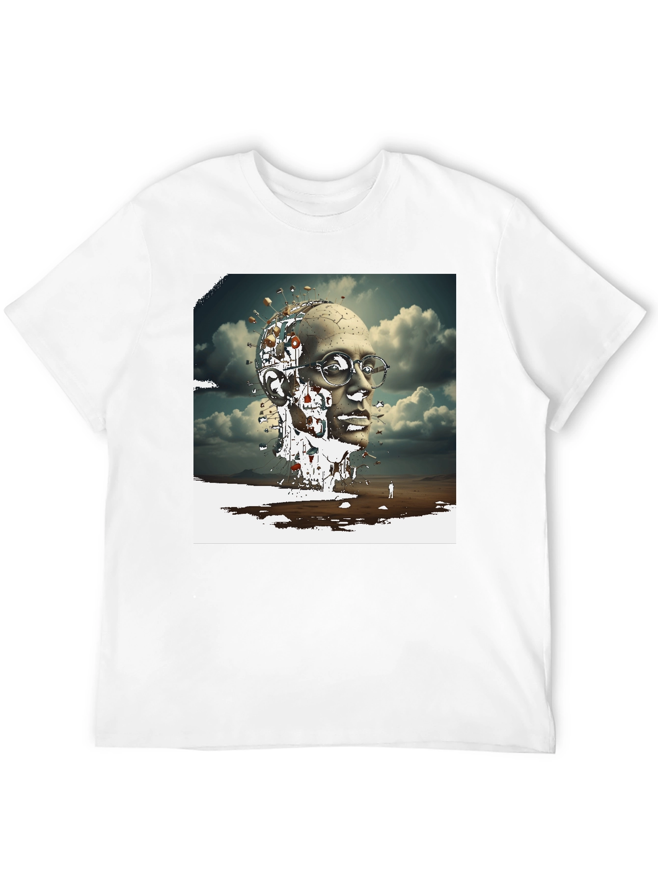 Surreal Headscape Graphic Tee - Modern Art T-Shirt