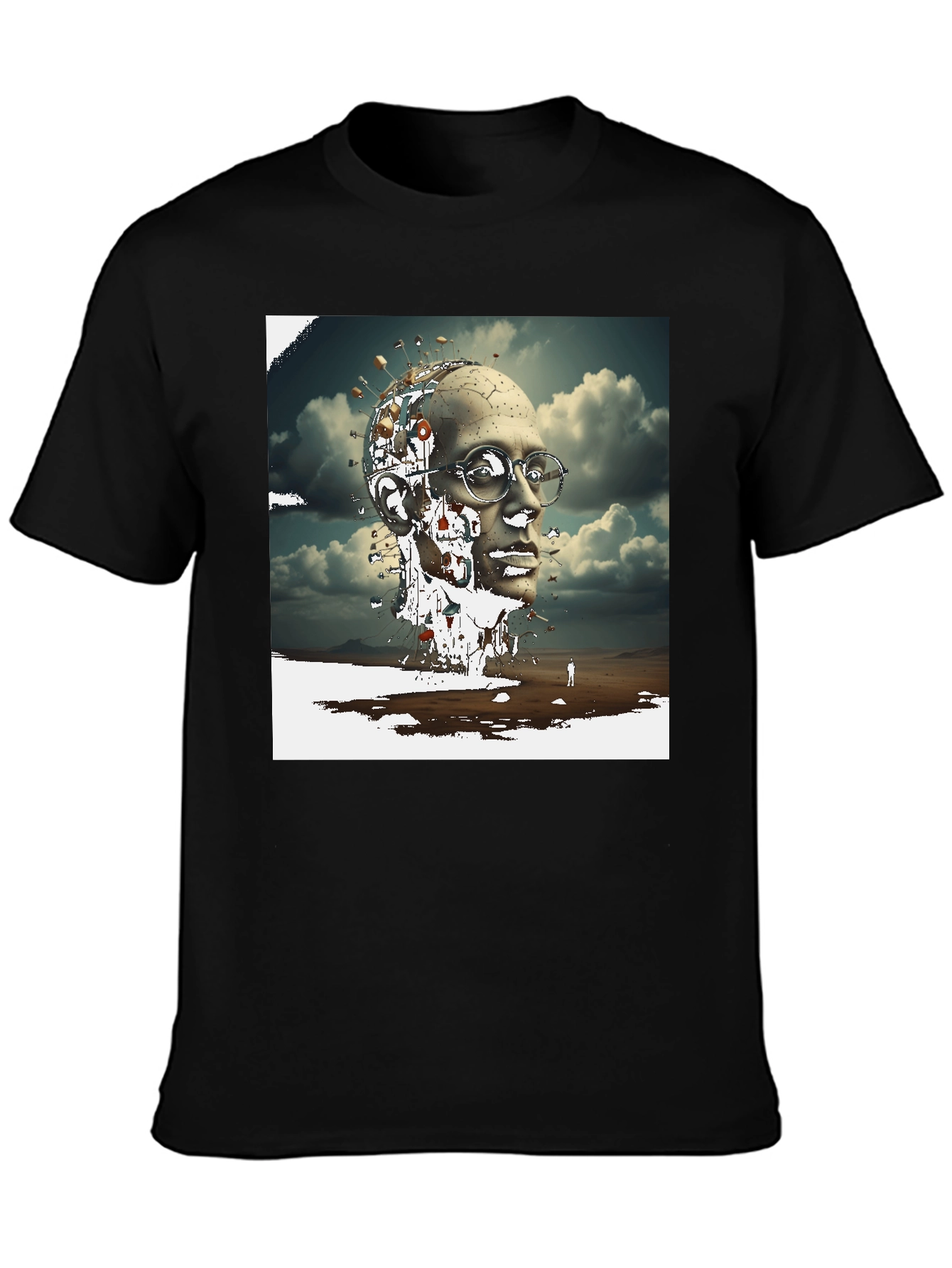 Surreal Headscape Graphic Tee - Modern Art T-Shirt