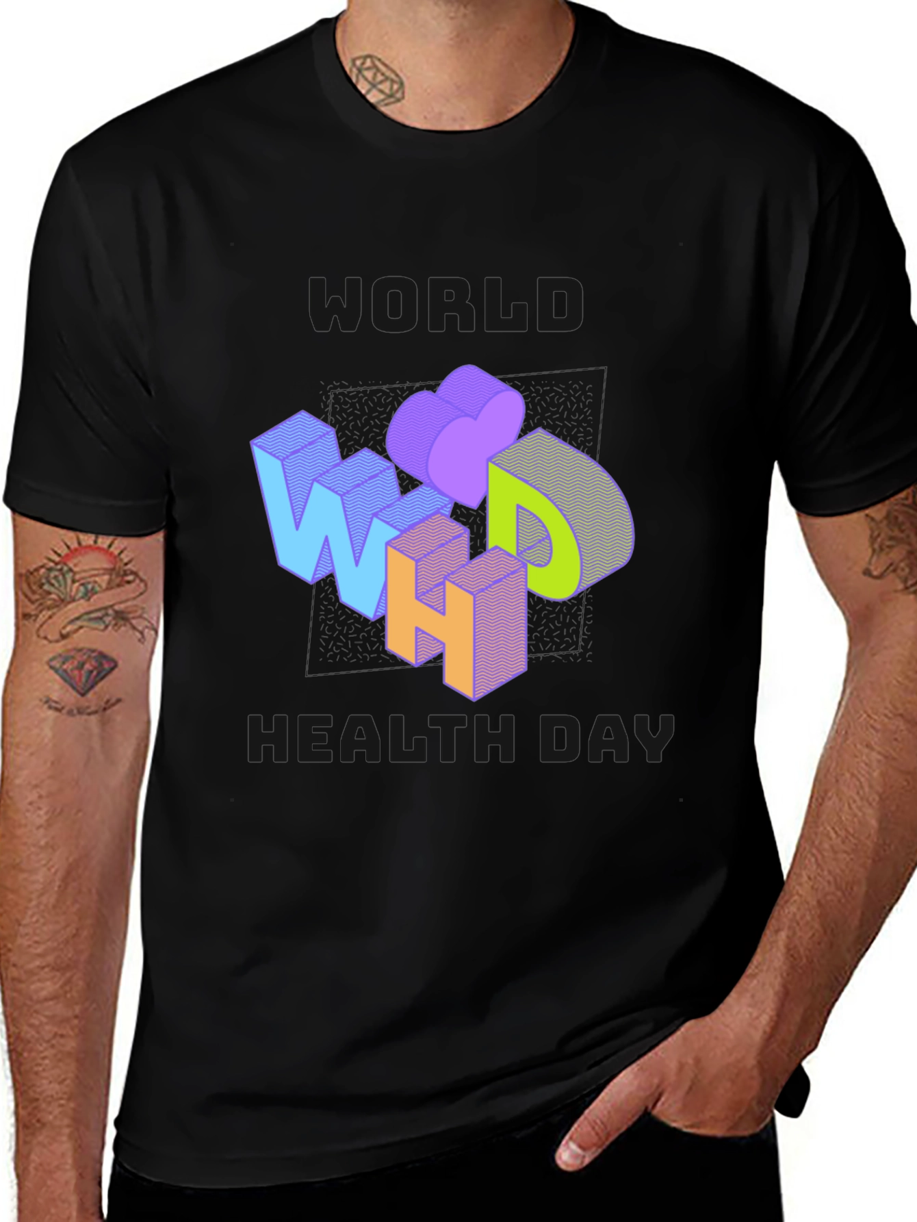 World Health Day Graphic Tee - Black