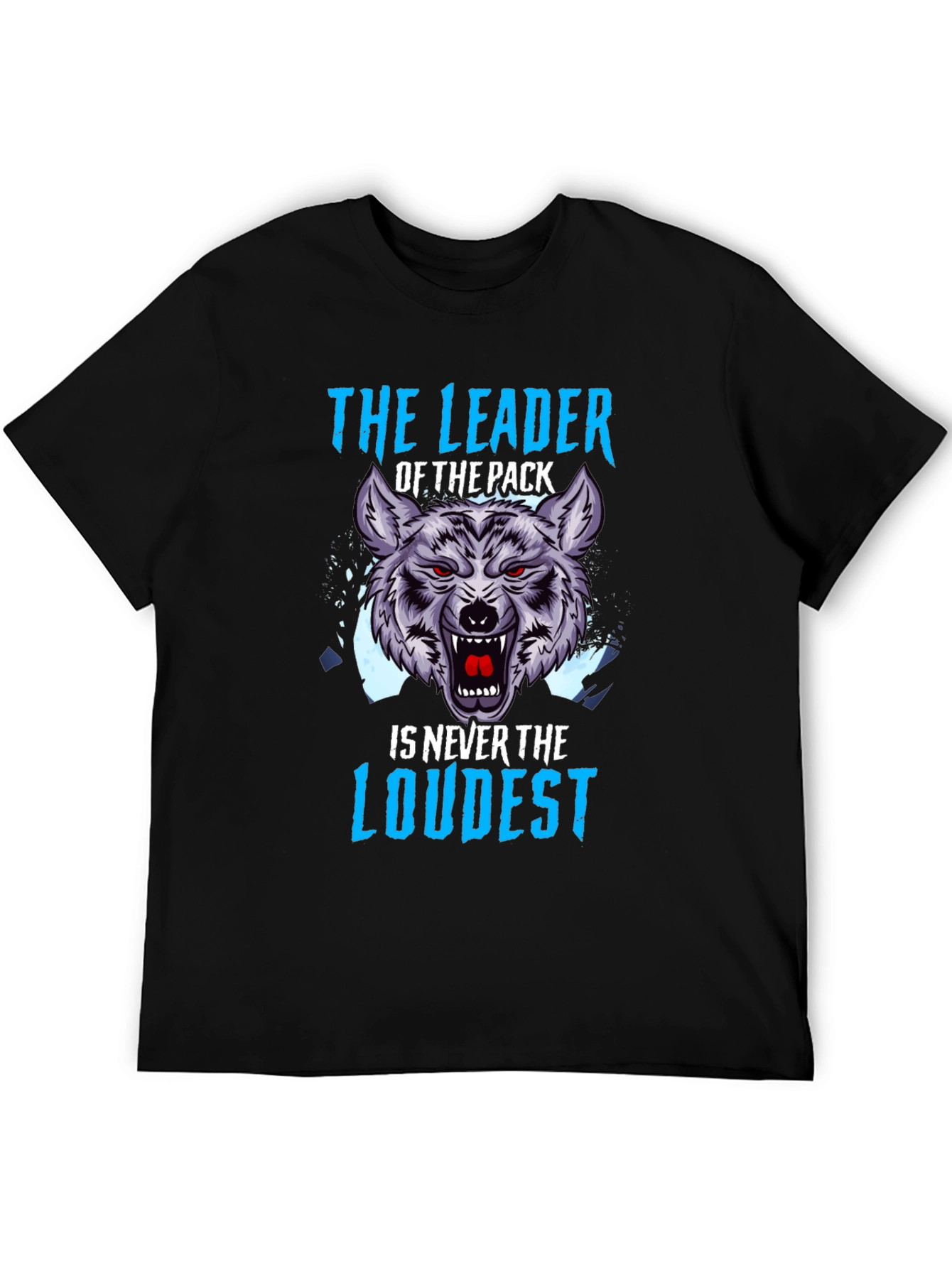 The Leader Wolf Graphic T-Shirt - Black