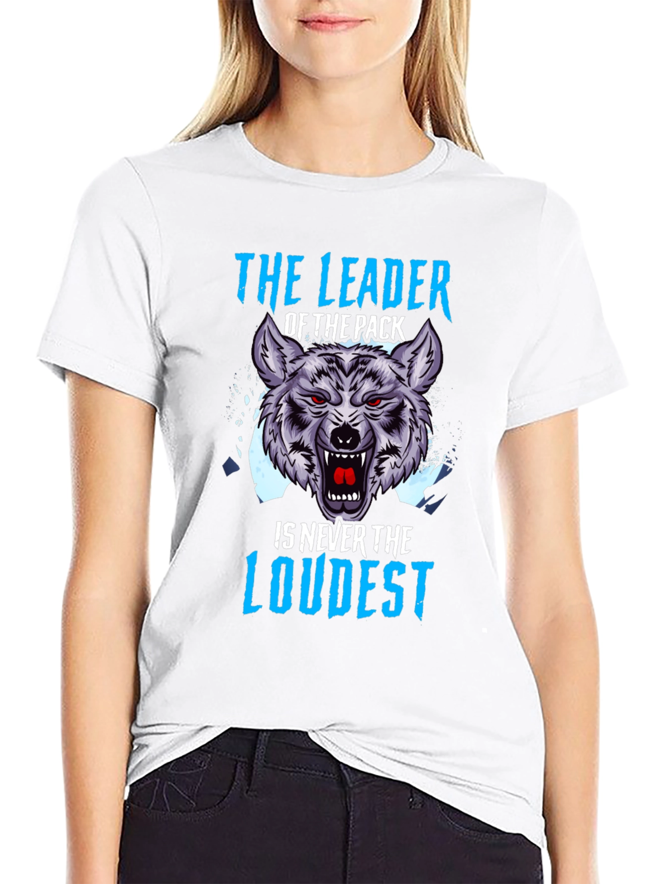The Leader Wolf Graphic T-Shirt - Black