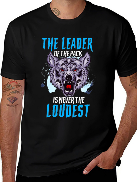 The Leader Wolf Graphic T-Shirt - Black