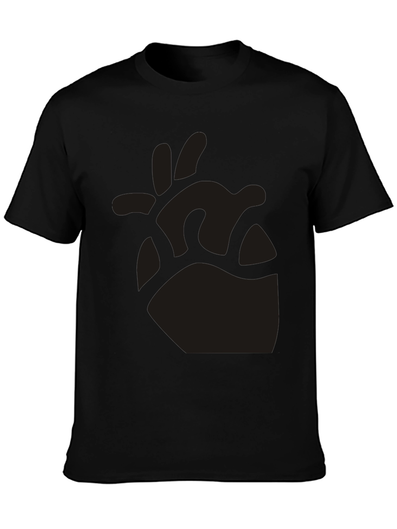 Black Anatomical Heart Graphic T-Shirt