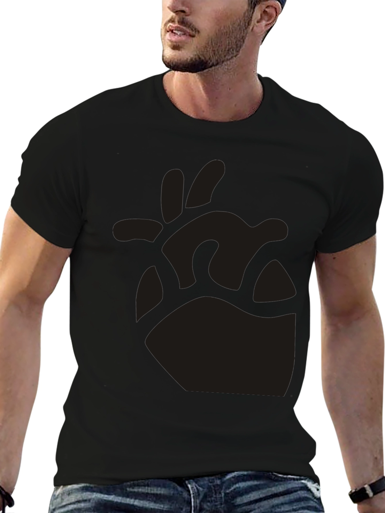 Black Anatomical Heart Graphic T-Shirt