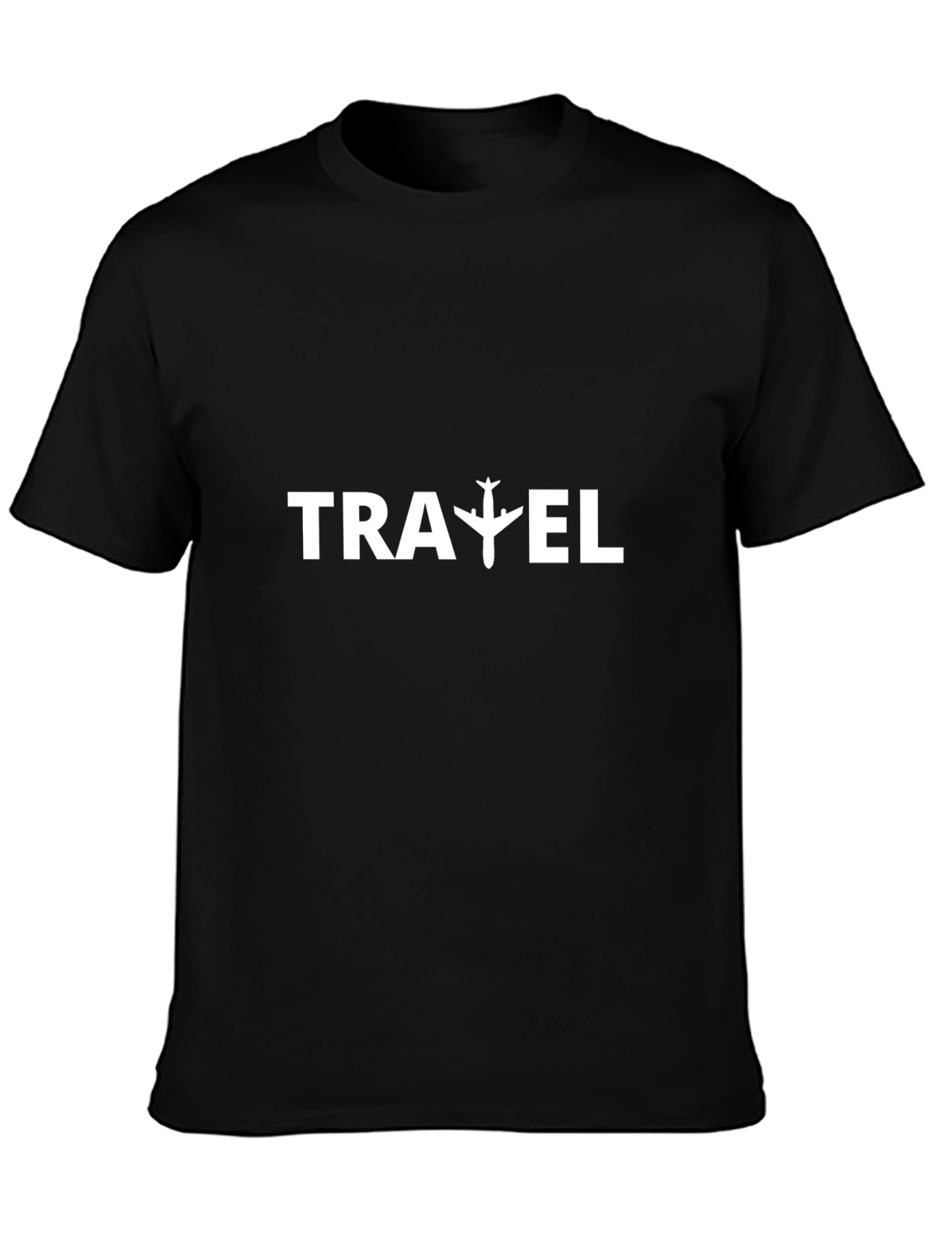 Travel Airplane Graphic Tee - Black