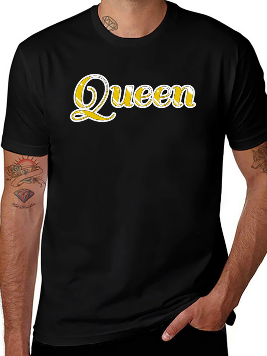 Queen Graphic Tee - Black Cotton Blend