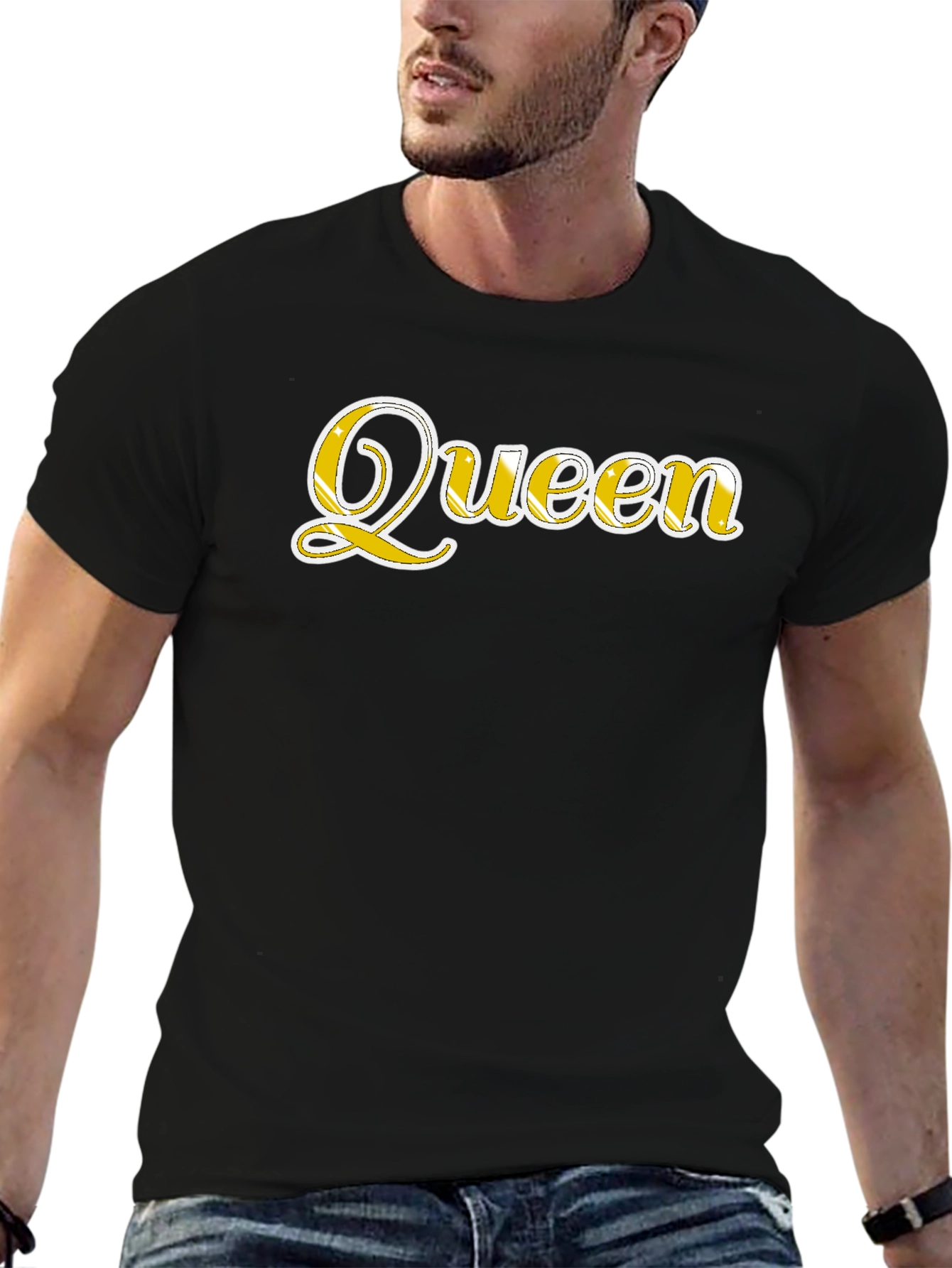 Queen Graphic Tee - Black Cotton Blend