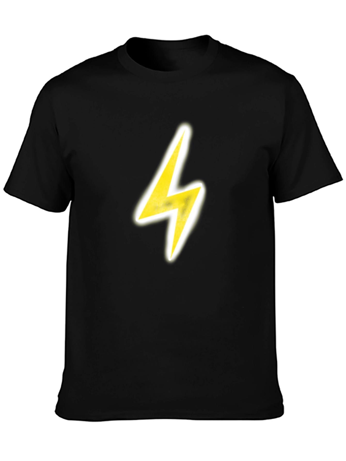 Lightning Bolt Graphic Tee - Black