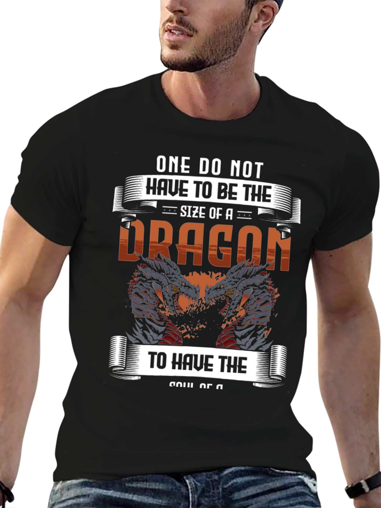 Dragon Soul Graphic Tee - Mens Black T-Shirt