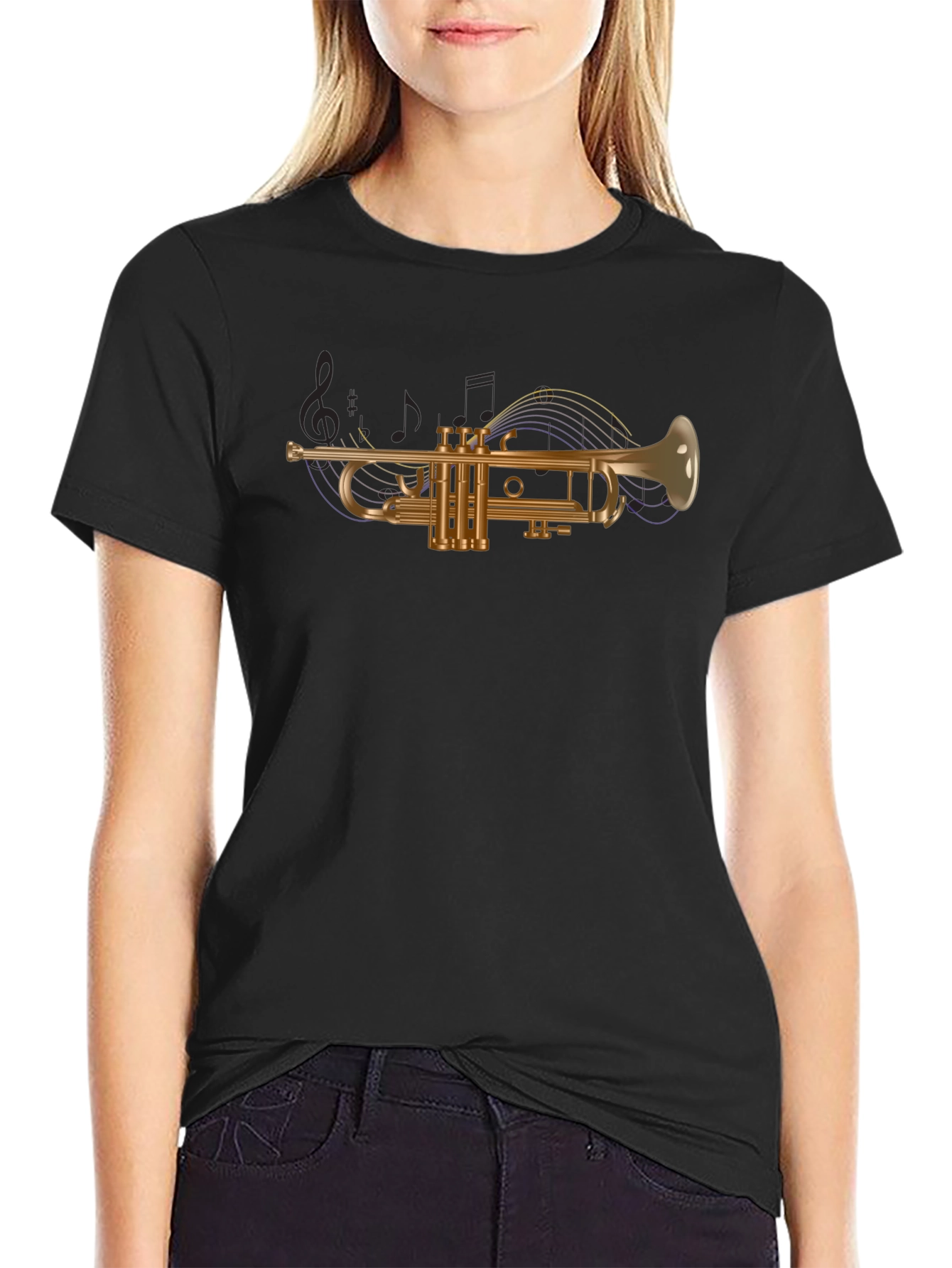 Trumpet Graphic Tee - Musical Instrument T-Shirt