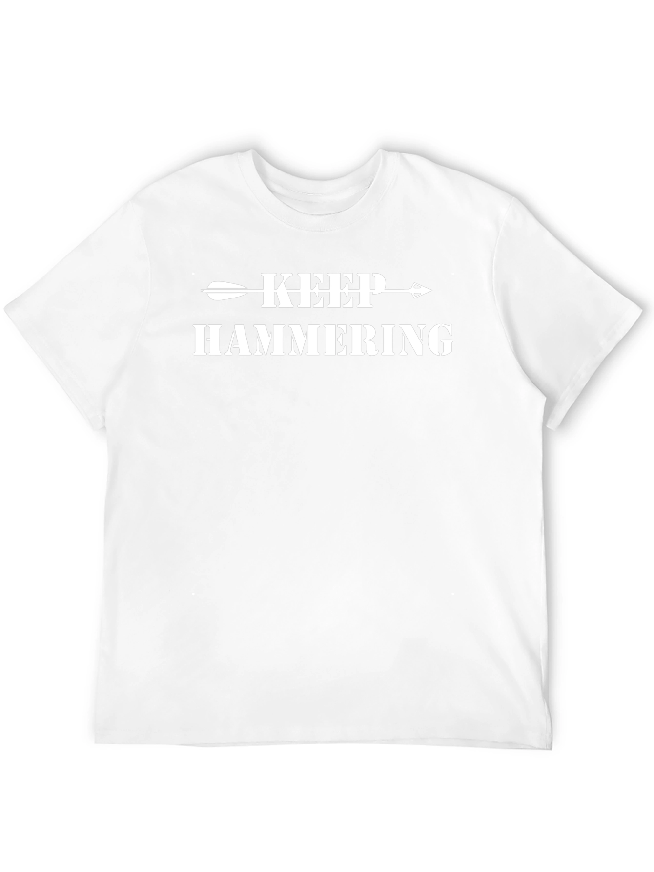 Keep Hammering Arrow Tee - Bold Graphic Print T-Shirt