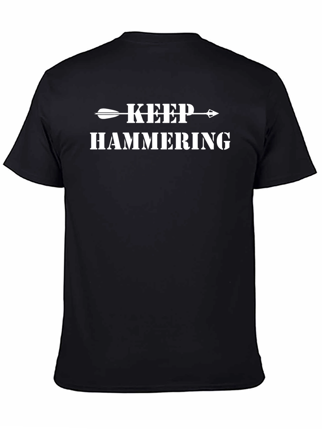 Keep Hammering Arrow Tee - Bold Graphic Print T-Shirt