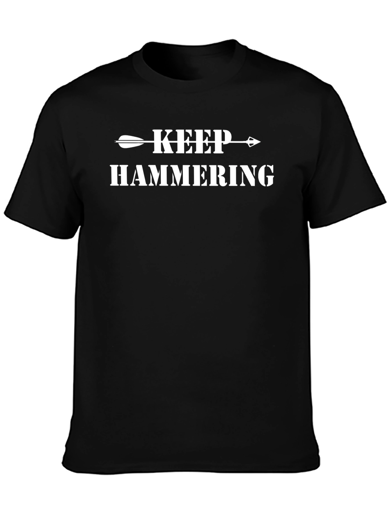 Keep Hammering Arrow Tee - Bold Graphic Print T-Shirt