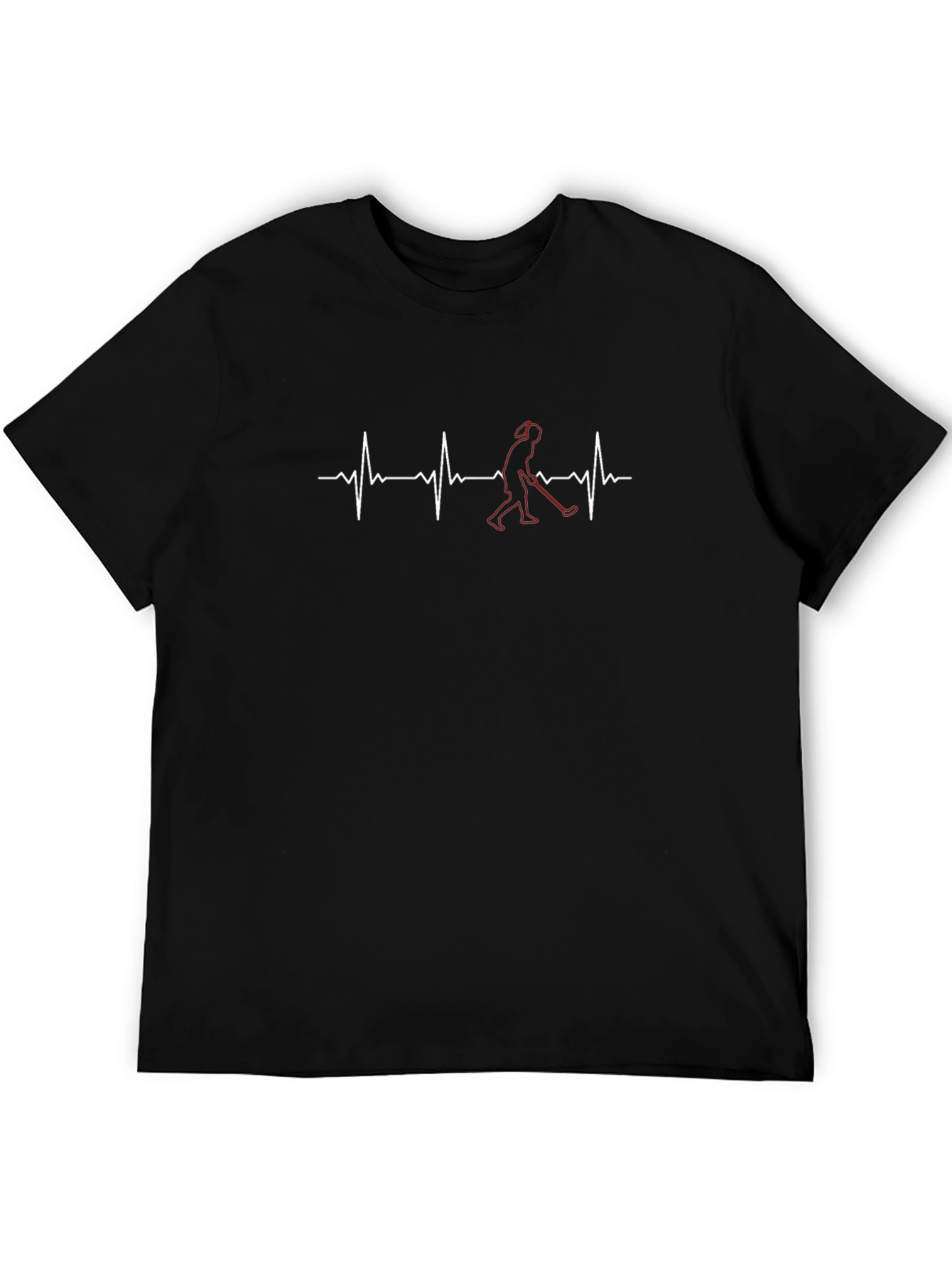 Hockey Heartbeat T-Shirt - Black