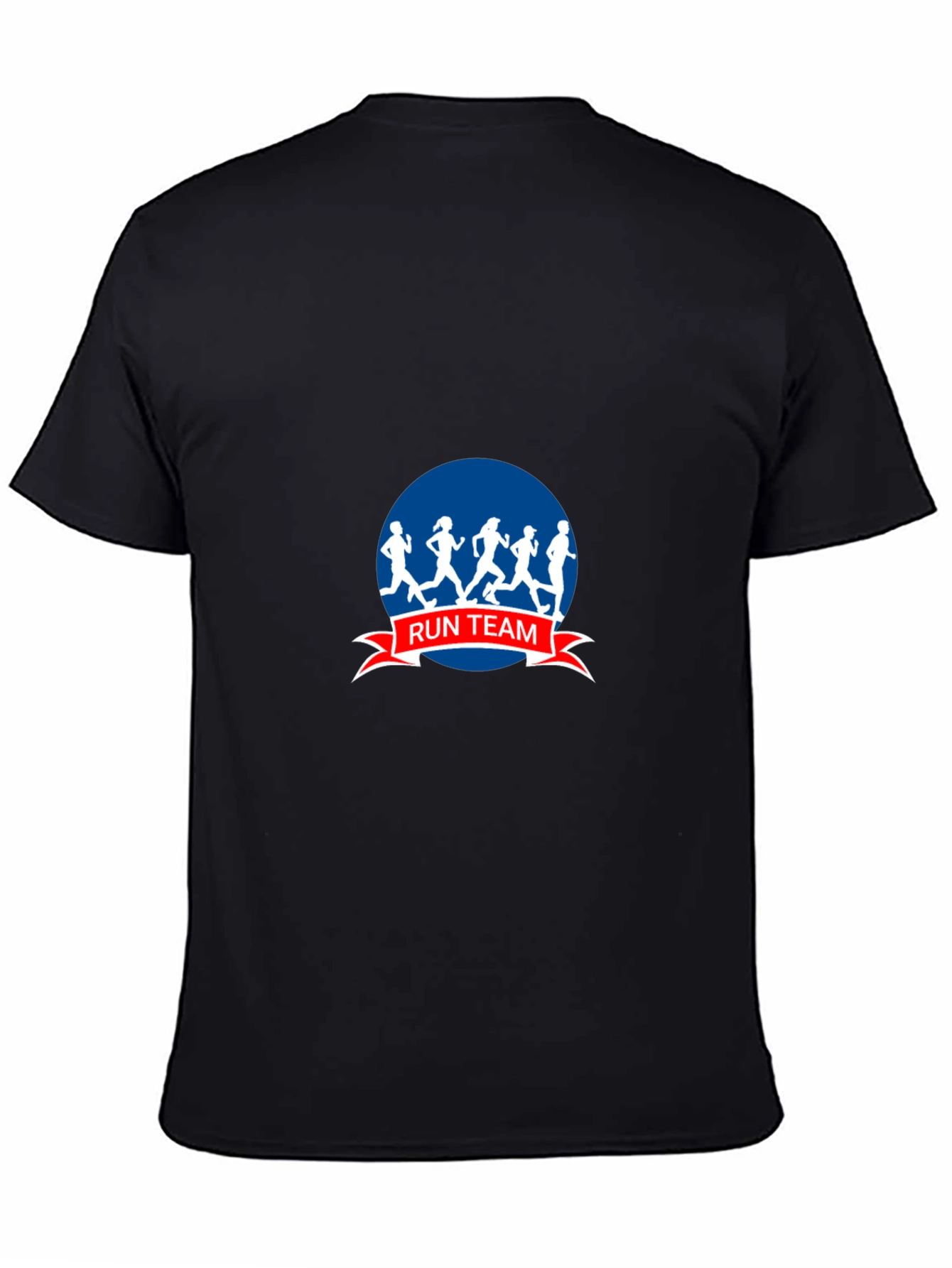 Run Team Graphic Tee - Black Cotton Blend