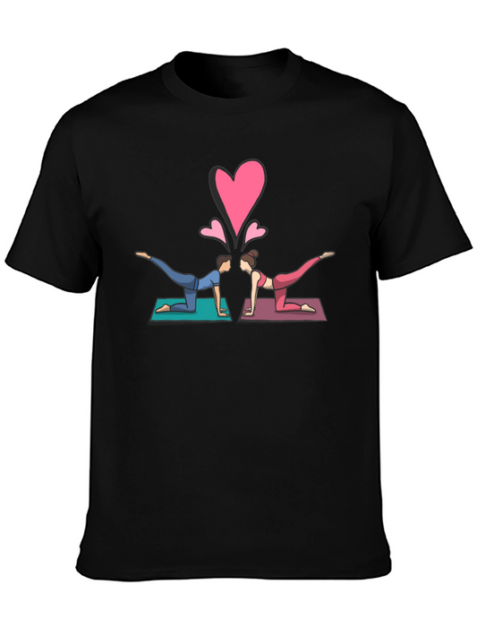 Yoga Love T-Shirt - Black Graphic Tee