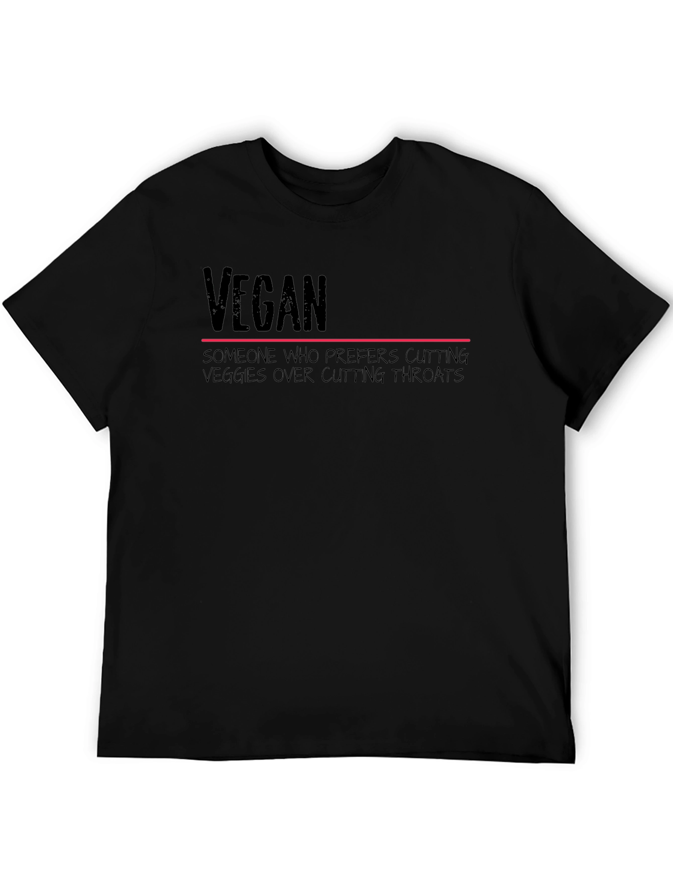 Vegan Statement T-Shirt - Cutting Veggies Not Throats