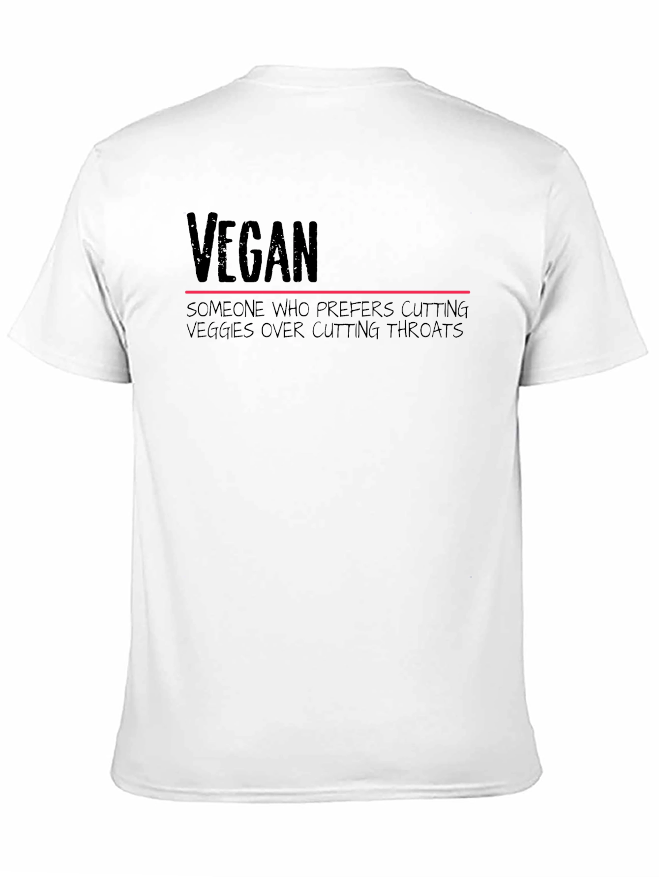 Vegan Statement T-Shirt - Cutting Veggies Not Throats