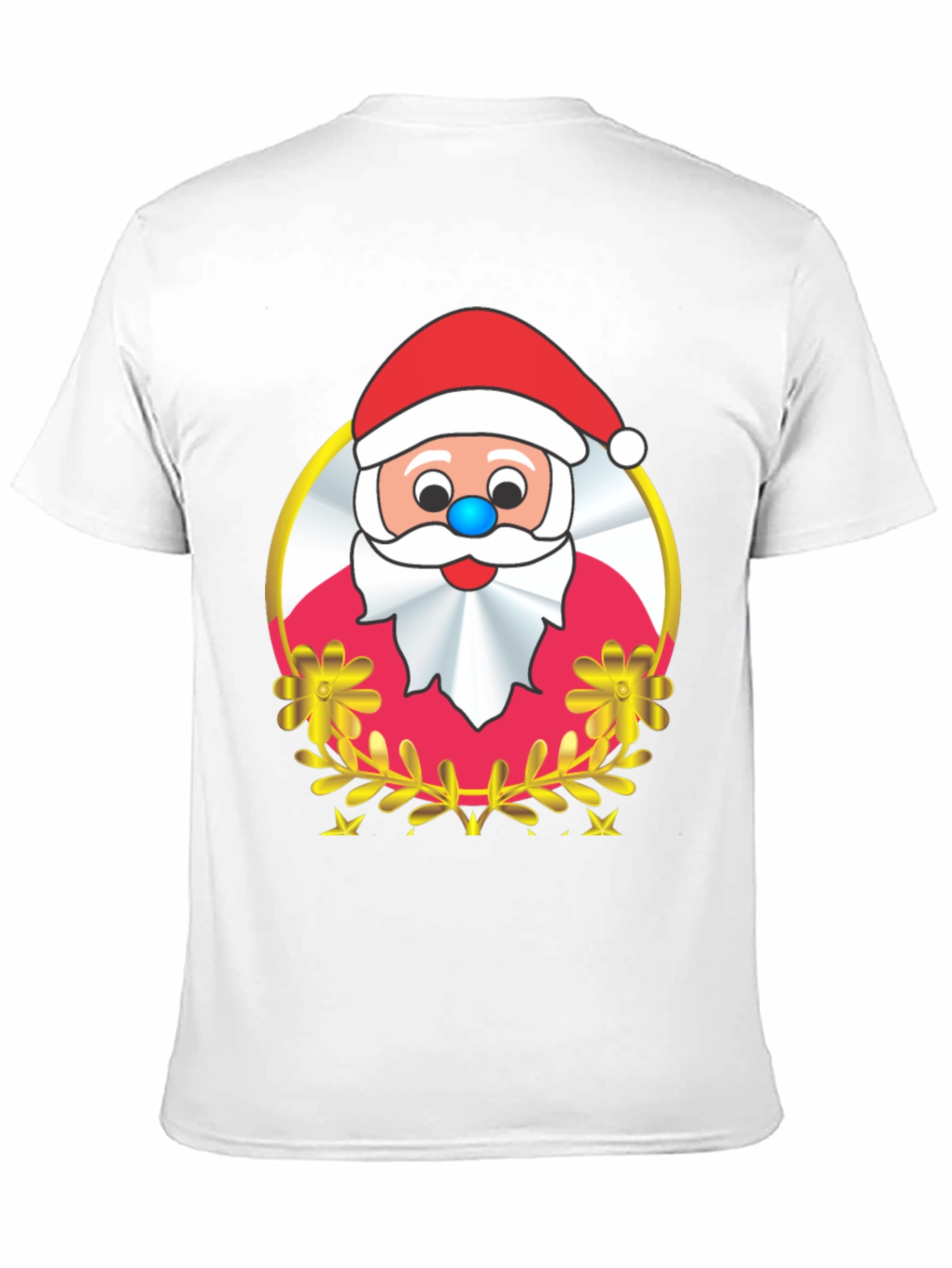 Festive Santa Graphic Tee - Holiday Cheer